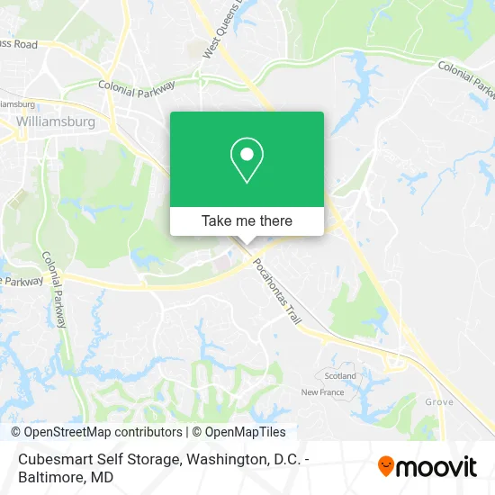 Cubesmart Self Storage map