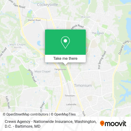 Crews Agency - Nationwide Insurance map
