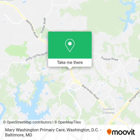 Mary Washington Primary Care map