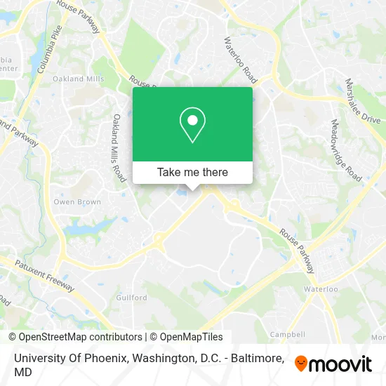 University Of Phoenix map