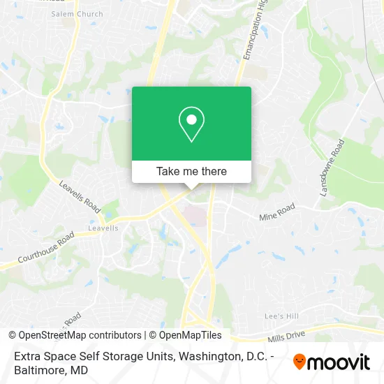 Extra Space Self Storage Units map