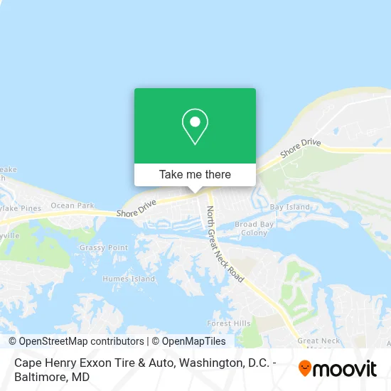 Cape Henry Exxon Tire & Auto map
