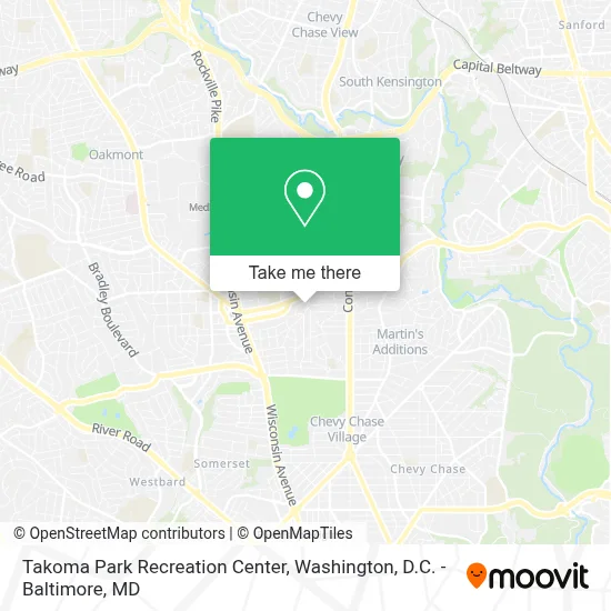 Takoma Park Recreation Center map