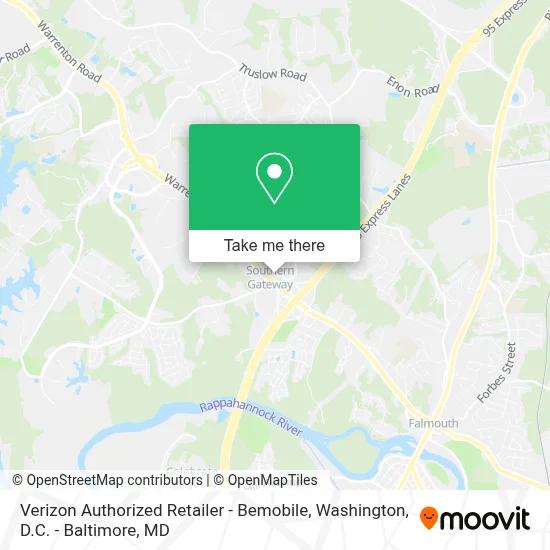 Verizon Authorized Retailer - Bemobile map