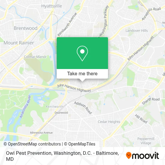 Owl Pest Prevention map