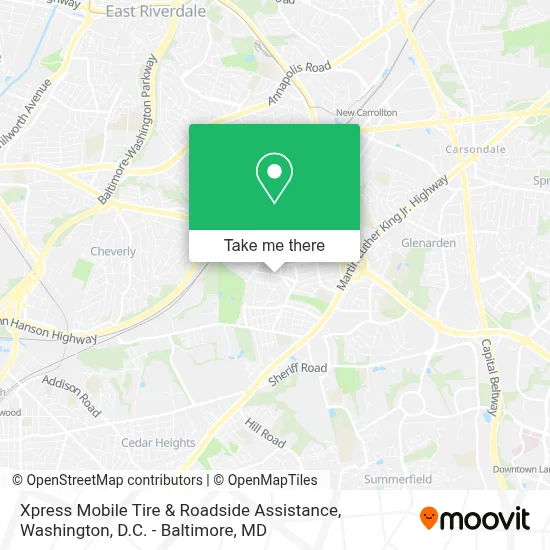 Xpress Mobile Tire & Roadside Assistance map