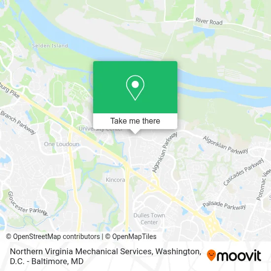 Northern Virginia Mechanical Services map