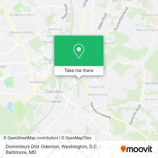 Dommino's Dist Odenton map