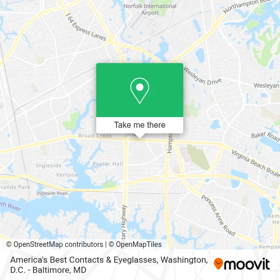 America's Best Contacts & Eyeglasses map