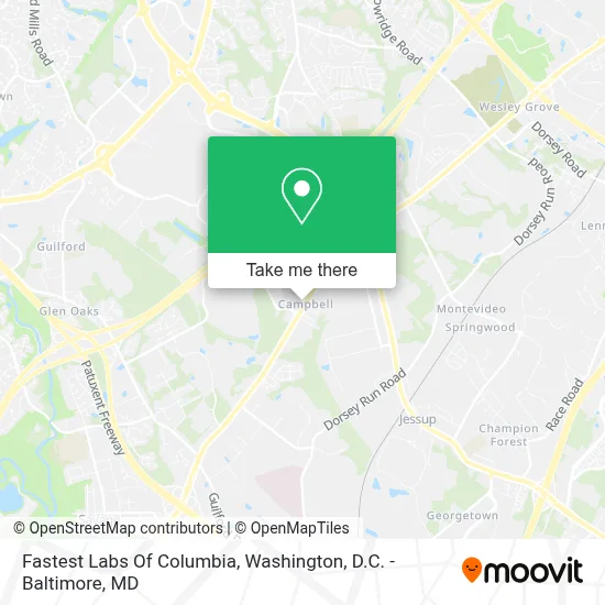 Fastest Labs Of Columbia map