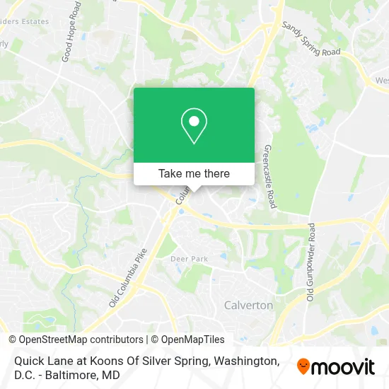 Quick Lane at Koons Of Silver Spring map