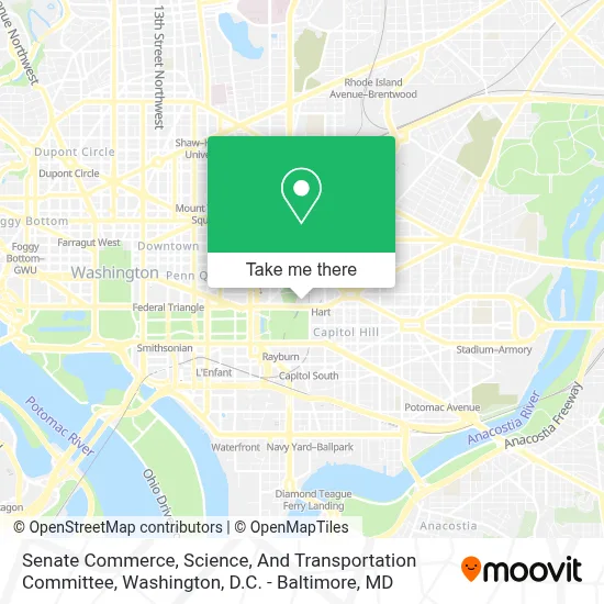 Senate Commerce, Science, And Transportation Committee map
