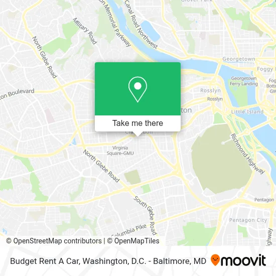 Budget Rent A Car map
