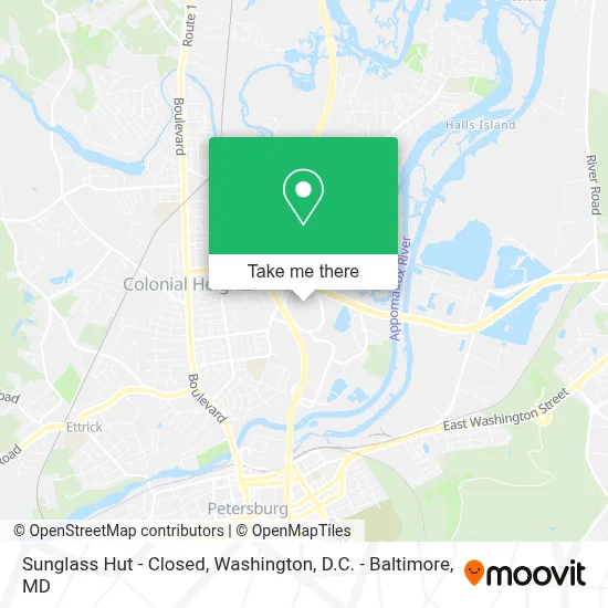 Sunglass Hut - Closed map