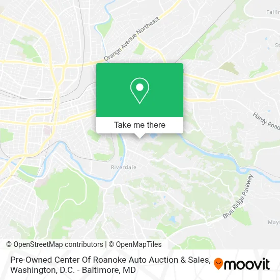 Pre-Owned Center Of Roanoke Auto Auction & Sales map