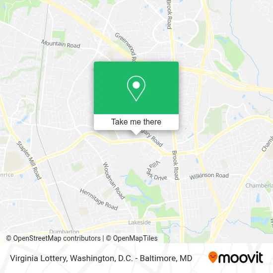 Virginia Lottery map