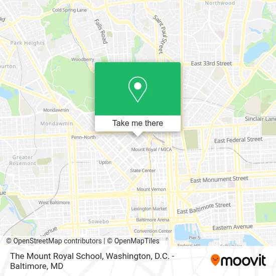 The Mount Royal School map