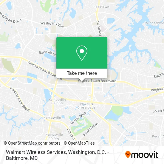 Walmart Wireless Services map