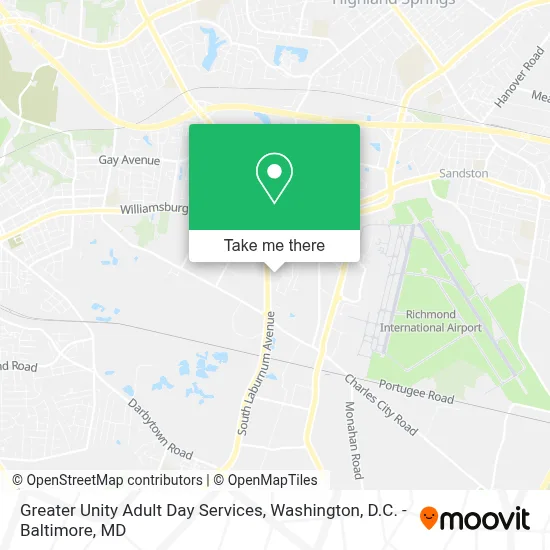Greater Unity Adult Day Services map