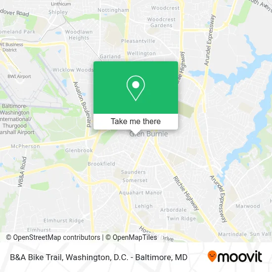 B&A Bike Trail map
