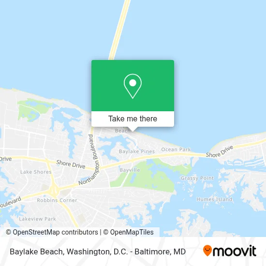 Baylake Beach map