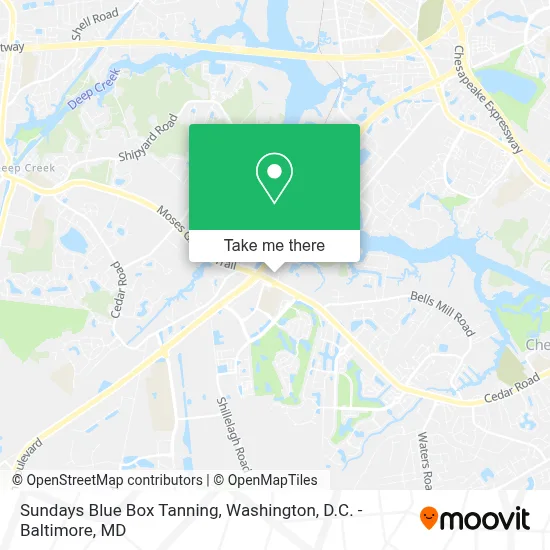Sundays Blue Box Tanning map
