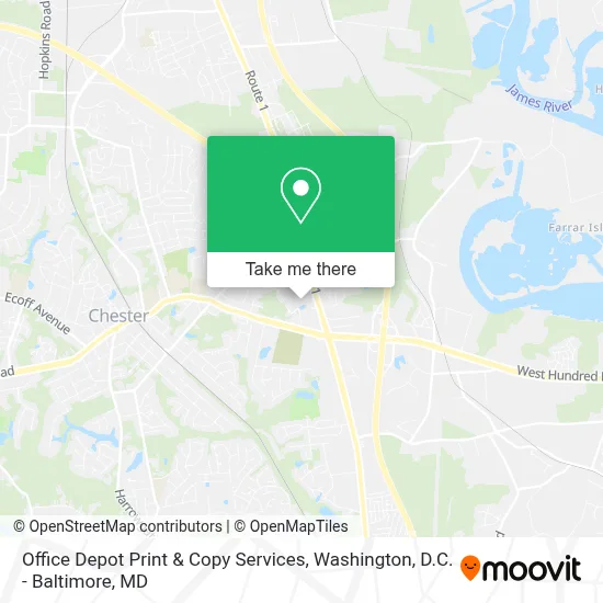 Office Depot Print & Copy Services map