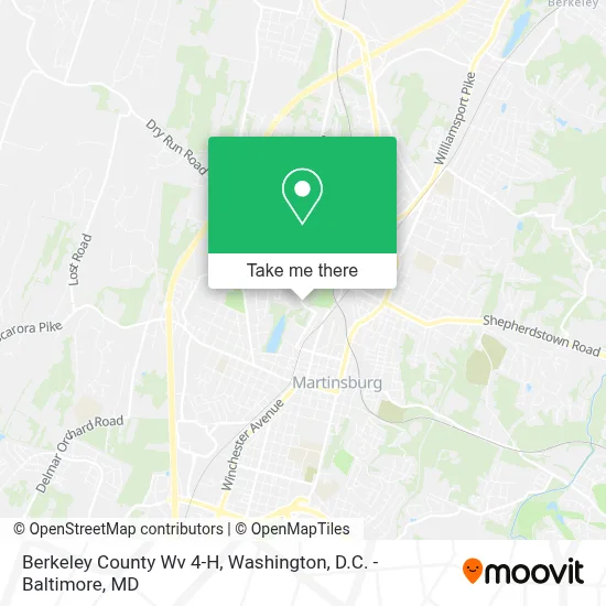 Berkeley County Wv 4-H map