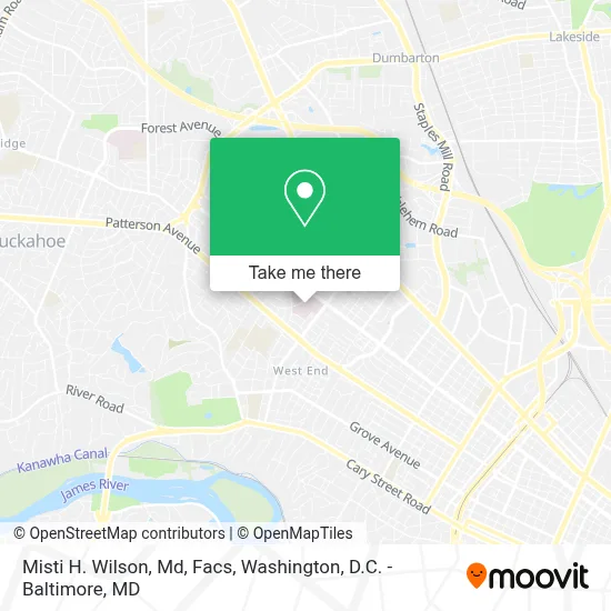 Misti H. Wilson, Md, Facs map