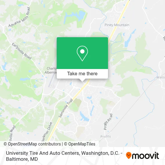 University Tire And Auto Centers map