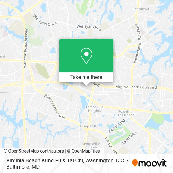 Virginia Beach Kung Fu & Tai Chi map