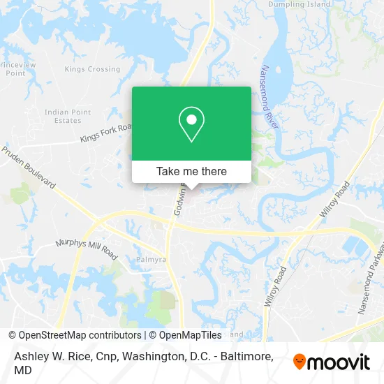 Ashley W. Rice, Cnp map