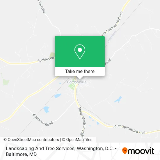 Landscaping And Tree Services map