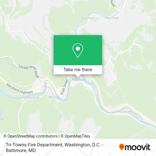 Tri-Towns Fire Department map