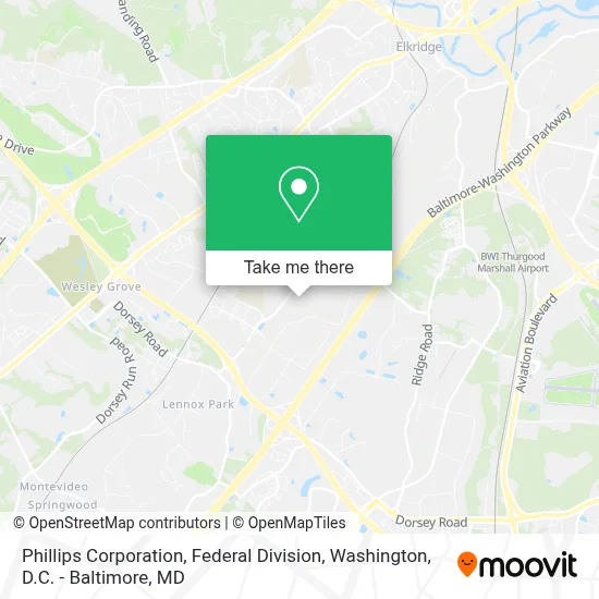 Phillips Corporation, Federal Division map