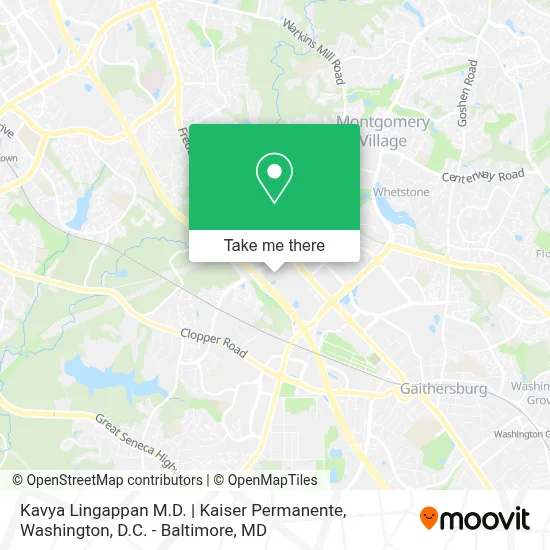 Kavya Lingappan M.D. | Kaiser Permanente map