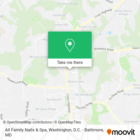 All Family Nails & Spa map