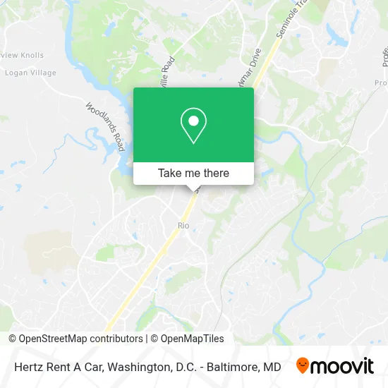 Hertz Rent A Car map