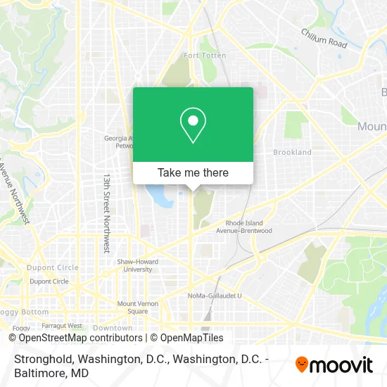 Stronghold, Washington, D.C. map