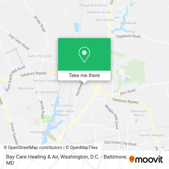 Bay Care Heating & Air map