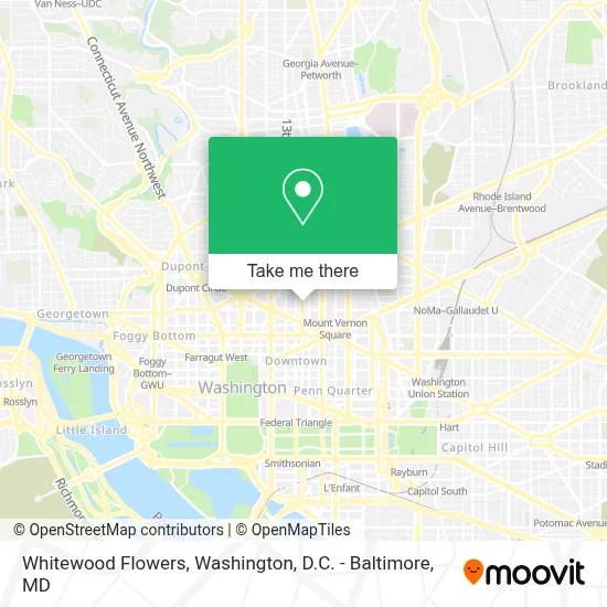 Whitewood Flowers map