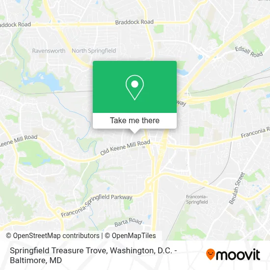 Springfield Treasure Trove map