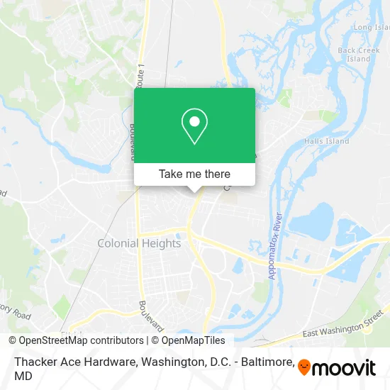 Thacker Ace Hardware map