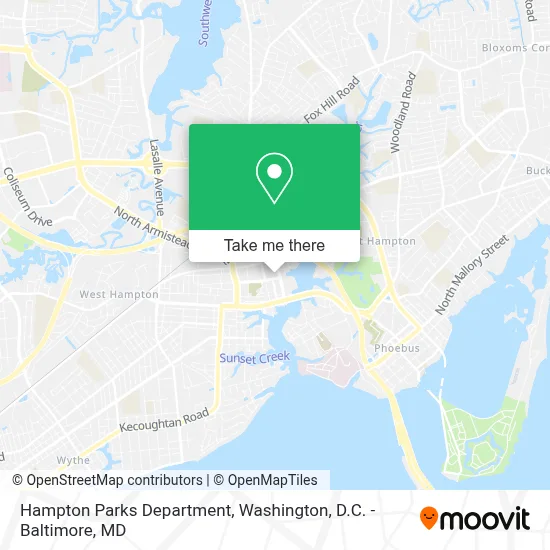 Hampton Parks Department map