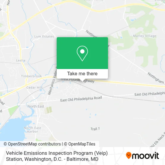Vehicle Emissions Inspection Program (Veip) Station map