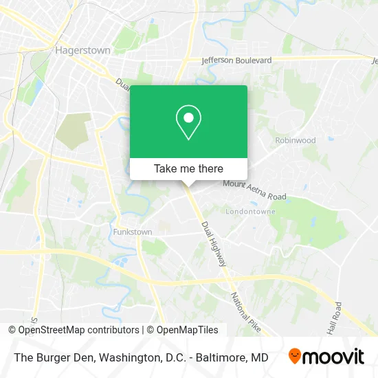 The Burger Den map