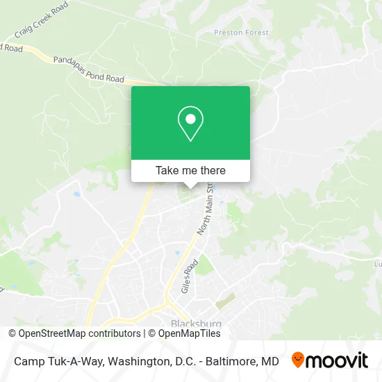 Camp Tuk-A-Way map