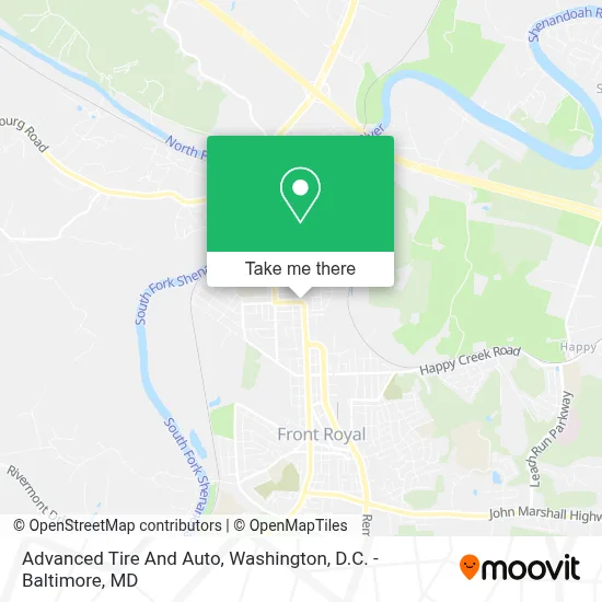 Advanced Tire And Auto map