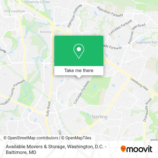 Available Movers & Storage map