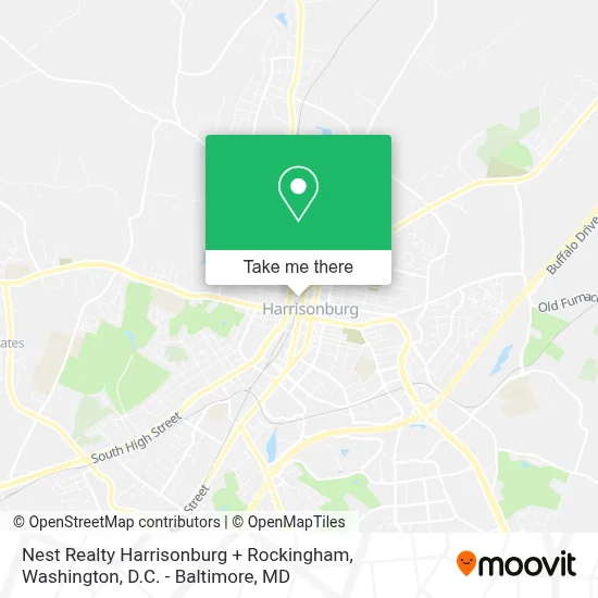 Nest Realty Harrisonburg + Rockingham map